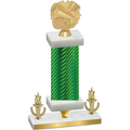 Premium Single Green Carbon Fiber Victory Cheerleading Trophy