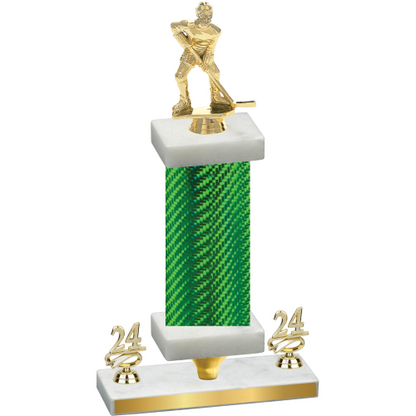 Premium Single Green Carbon Fiber Year Hockey Trophy