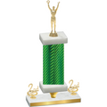 Premium Single Green Carbon Fiber Second Place Victory Trophy