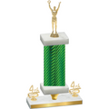 Premium Single Green Carbon Fiber Fourth Place Victory Trophy