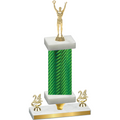Premium Single Green Carbon Fiber Year Victory Trophy