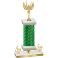 Premium Single Green Carbon Fiber Fourth Place Victory Trophy
