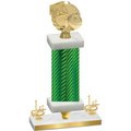 Premium Single Green Carbon Fiber First Place Basketball Trophy