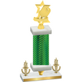 Premium Single Green Carbon Fiber Victory Pickleball Trophy
