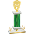 Premium Single Green Carbon Fiber Third Place Pickleball Trophy