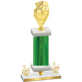 Premium Single Green Carbon Fiber Third Place Pickleball Trophy