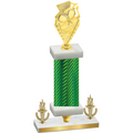 Premium Single Green Carbon Fiber Victory Pickleball Trophy