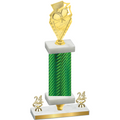 Premium Single Green Carbon Fiber Year Pickleball Trophy