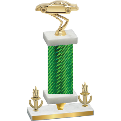 Premium Single Green Carbon Fiber Victory Cars Trophy