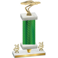 Premium Single Green Carbon Fiber Year Cars Trophy