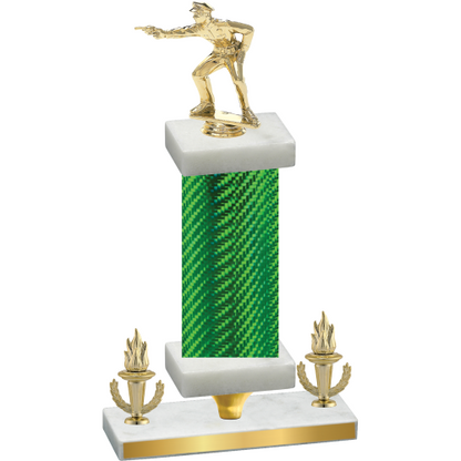 Premium Single Green Carbon Fiber Victory Shooter Trophy