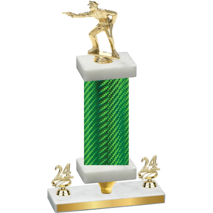 Premium Single Green Carbon Fiber Year Shooter Trophy
