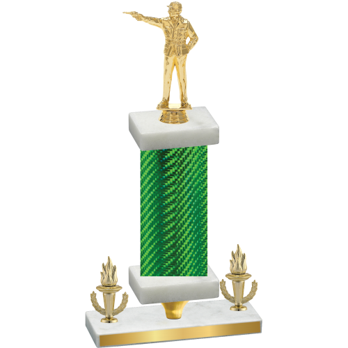 Premium Single Green Carbon Fiber Victory Shooter Trophy