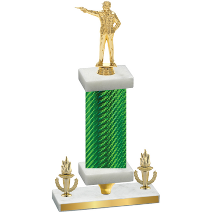 Premium Single Green Carbon Fiber Victory Shooter Trophy