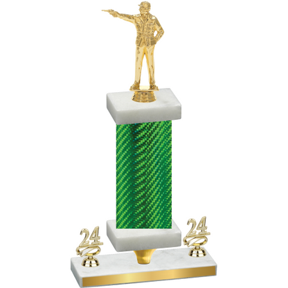 Premium Single Green Carbon Fiber Year Shooter Trophy