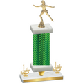 Premium Single Green Carbon Fiber First Place Skater Trophy
