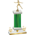 Premium Single Green Carbon Fiber Second Place Skater Trophy