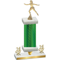 Premium Single Green Carbon Fiber Year Skater Trophy