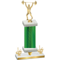 Premium Single Green Carbon Fiber First Place Weights Trophy