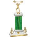 Premium Single Green Carbon Fiber Victory Weights Trophy