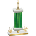 Premium Single Green Carbon Fiber First Place Chess Trophy