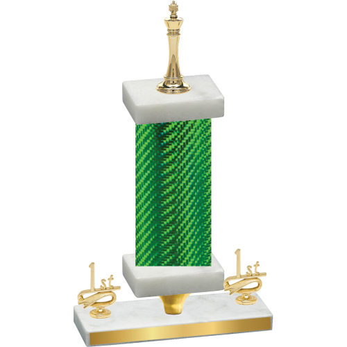 Premium Single Green Carbon Fiber First Place Chess Trophy