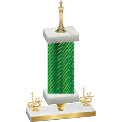 Premium Single Green Carbon Fiber First Place Chess Trophy