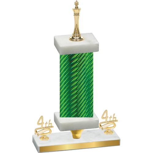 Premium Single Green Carbon Fiber Fourth Place Chess Trophy
