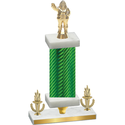 Premium Single Green Carbon Fiber Victory Holiday Trophy