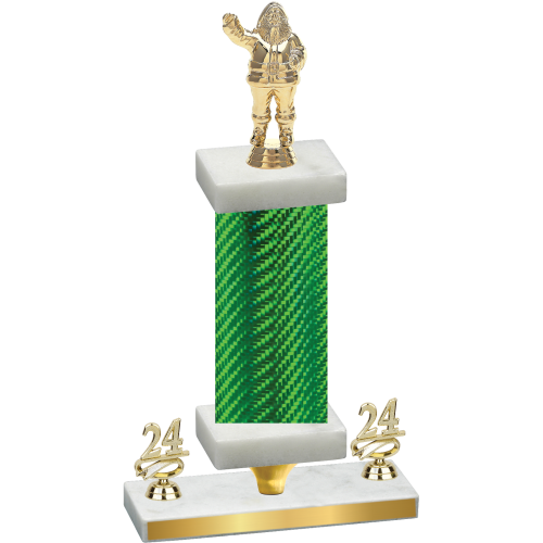 Premium Single Green Carbon Fiber Year Holiday Trophy