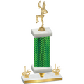Premium Single Green Carbon Fiber First Place Majorette Trophy