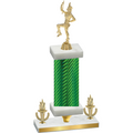 Premium Single Green Carbon Fiber Victory Majorette Trophy