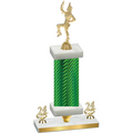 Premium Single Green Carbon Fiber Year Majorette Trophy