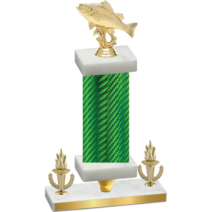 Premium Single Green Carbon Fiber Victory Fishing Trophy