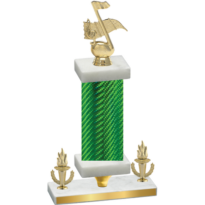 Premium Single Green Carbon Fiber Victory Music Trophy