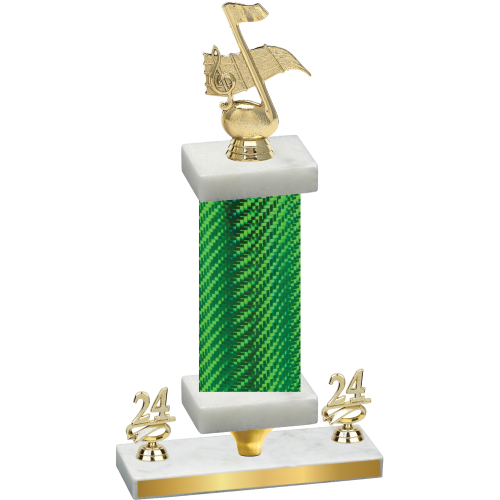 Premium Single Green Carbon Fiber Year Music Trophy