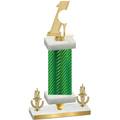 Premium Single Green Carbon Fiber Victory Golf Trophy