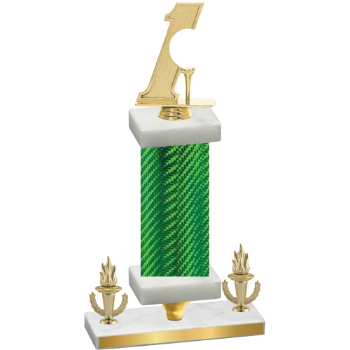 Premium Single Green Carbon Fiber Victory Golf Trophy