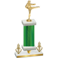 Premium Single Green Carbon Fiber Victory Karate Trophy