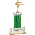 Premium Single Green Carbon Fiber Year Karate Trophy