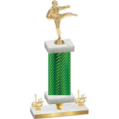 Premium Single Green Carbon Fiber First Place Karate Trophy