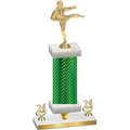 Premium Single Green Carbon Fiber Year Karate Trophy