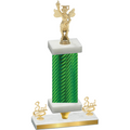 Premium Single Green Carbon Fiber Third Place Academics Trophy