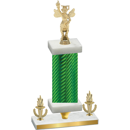 Premium Single Green Carbon Fiber Victory Academics Trophy