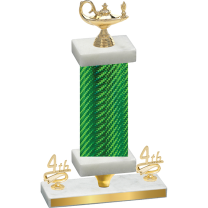 Premium Single Green Carbon Fiber Fourth Place Academics Trophy