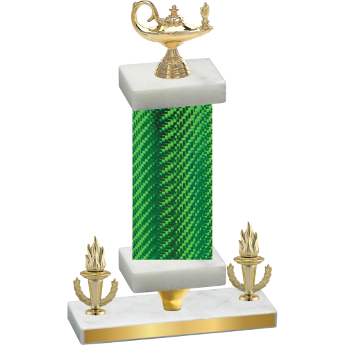 Premium Single Green Carbon Fiber Victory Academics Trophy