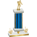 Premium Single Blue Glacier First Place Rugby Trophy