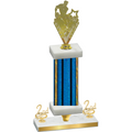 Premium Single Blue Glacier Second Place Rugby Trophy