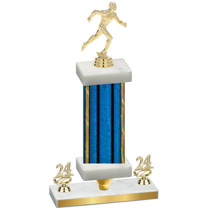 Premium Single Blue Glacier Year Running Trophy