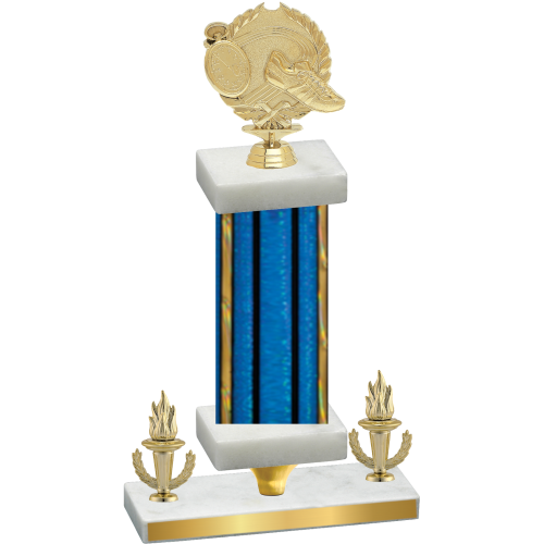 Premium Single Blue Glacier Victory Running Trophy